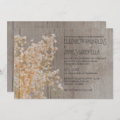 素朴なベビーの呼吸結婚式招待状 招待状 (正面/裏面)