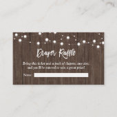 素朴なベビーはベビーシャワーのおむつのラッフルを醸造しています エンクロージャーカード (正面)