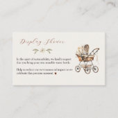 素朴なベビーカー ディスプレイ シャワー エンクロージャー カード (正面)