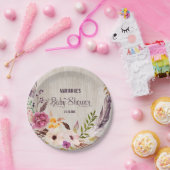 素朴なベビーシャワーのBohoの花のパーティーのプレート ペーパープレート (パーティー)