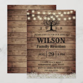 素朴なベビーズブレス ファミリーツリー ファミリー リユニオン 招待状 (正面/裏面)