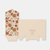 素朴なベージュとブラウンの紅葉 オータムウェディング フェイバーボックス (折り畳みなし)