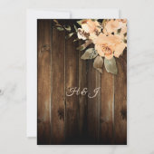 素朴なベージュラテローズバーンナチュラルウッド受付のみ 招待状 (裏面)