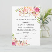 素朴なペオニー花 招待状 (スタンド正面)