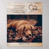 素朴なペットの犬の追悼写真 ポスター (正面)