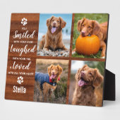 素朴なペットメモリアル　思い出の写真コラージュ フォトプラーク (側面)