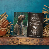 素朴なペットロスメモリアル写真 フォトプラーク (側面)