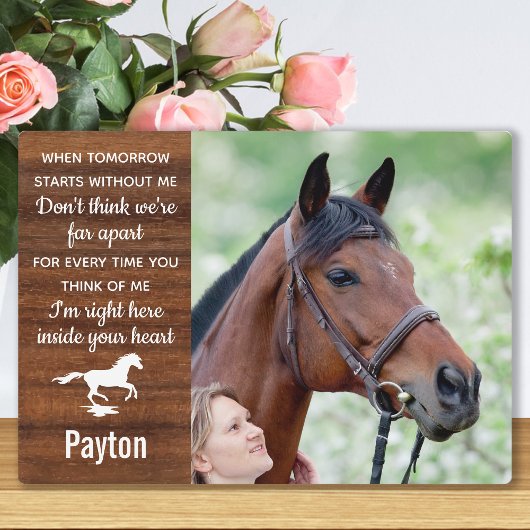 素朴なペット追悼馬 フォトプラーク