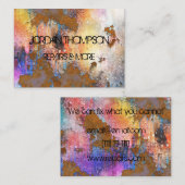 素朴なペンキの(ばちゃばちゃ)跳ねるの皮ヴィンテージの名刺 名刺 (正面/裏面)