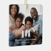 素朴なホワイトパインの木のクリスマス休暇の写真 セラミックオーナメント (右)