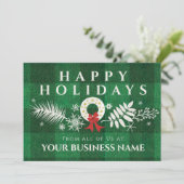 素朴なホワイトリース グリーンプレイド 法人 ビジネス シーズンカード (スタンド正面)