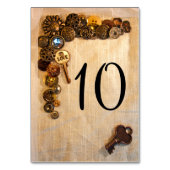 素朴なボタンのテーブル数 テーブルナンバー (裏面)