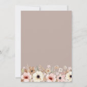 素朴なボヘミアンモダンフローラ初の聖餐式 招待状 (裏面)