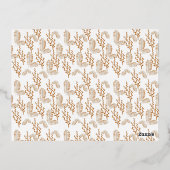 素朴なボホはオレンジ結婚色を燃やした 箔招待状ポストカード (裏面)