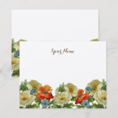 素朴なポピーとヤグルマギクの編集可能な4.25x5.5カード ノートカード (正面/裏面)