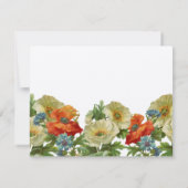 素朴なポピーとヤグルマギクの編集可能な4.25x5.5カード ノートカード (裏面)