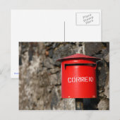 素朴なポルトガルの郵便箱 ポストカード (正面/裏面)