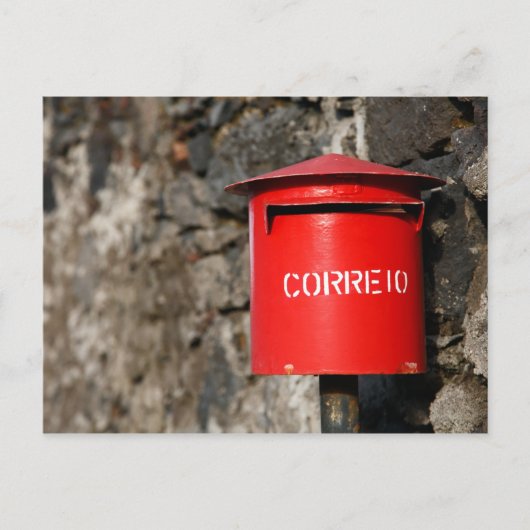 素朴なポルトガルの郵便箱 ポストカード (正面)