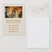 素朴なポンプ、井戸および車輪場面 コーリングカード (正面/裏面)