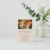 素朴なポンプ、井戸および車輪場面 コーリングカード (スタンド正面)