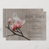 素朴なマグノリアの枝ブライダルシャワー招待状 招待状 (正面/裏面)