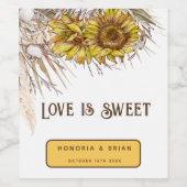 素朴なマスタードひまわり ワインラベル (シングルラベル)