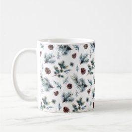 素朴なマツは円錐形マツ分岐します コーヒーマグカップ