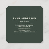 素朴なマツ森林ロゴ スクエア名刺 (裏面)