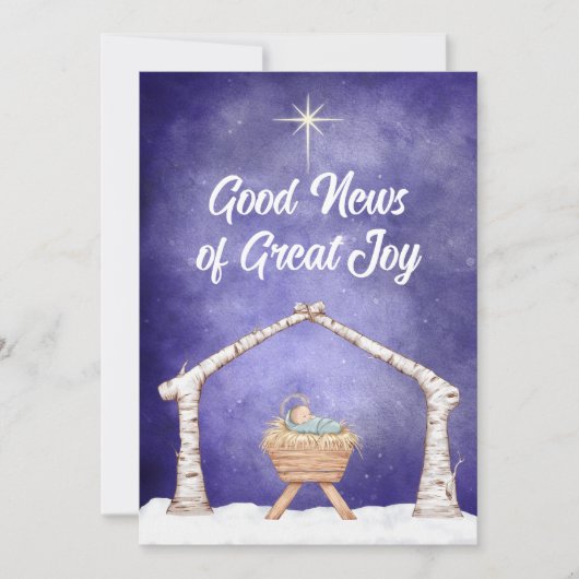 素朴なマリアと天使の置物　裏に写真 シーズンカード (正面)