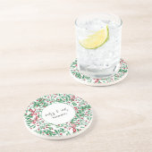 素朴なミステルtoeの水彩手描き コースター (側面)