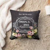 素朴なミセス・ヴィンテージの花結婚シャルボード クッション (ブランケット)