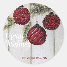 素朴なミニマリストのクリスマス ラウンドシール