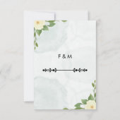 素朴なミニマルなエレガントな感謝カード サンキューカード (裏面)