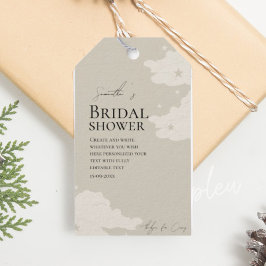 素朴なミニマルな雲のデザインのベビーシャワー感謝カード ギフトタグ