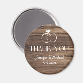 素朴なミニマル木感謝していの結婚指輪 マグネット (正面/裏面)