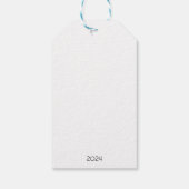 素朴なミニマル松の木のデザイン ギフトタグ (裏面)