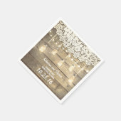 素朴なメイスンの瓶の結婚紙ナプキン スタンダードカクテルナプキン (角)