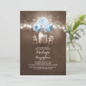 素朴なメイスンジャー・バーン・ライトブライダルシャワー 招待状 (スタンド正面)