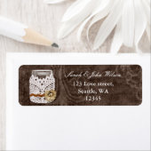 素朴なメイスン結婚ジャーの差出人住所ラベル ラベル (インサイチュ)