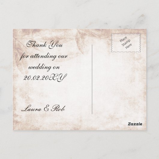 素朴なメイスン結婚ジャー感謝していの君 ポストカード (裏面)