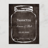 素朴なメイスン結婚ジャー感謝していの君 ポストカード (正面)