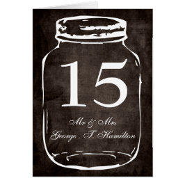 素朴なメイスン結婚ン・ジャーのテーブル番号