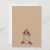 素朴なメイソンジャーでの秘密結婚後のパーティー招待状 招待状 (裏面)