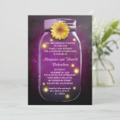 素朴なメイソンジャーでの結婚記念日 招待状 (スタンド正面)