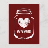 素朴なメイソンジャーの引越しポストカード 新しい住所 案内ポストカード (正面)