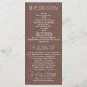 素朴なメイソンジャールレース灯の結婚式のプログラム プログラム (裏面)