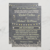 素朴なメイソンジャー結婚式の招待状 招待状 (正面/裏面)