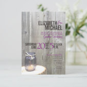 素朴なメイソンジャー結婚式招待状テンプレート 招待状 (スタンド正面)