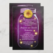 素朴なメイソンジャー結婚記念日 招待状 (正面/裏面)