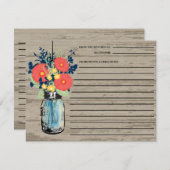 素朴なメイソンジャー ゲルバーダイジー レシピカード (正面/裏面)